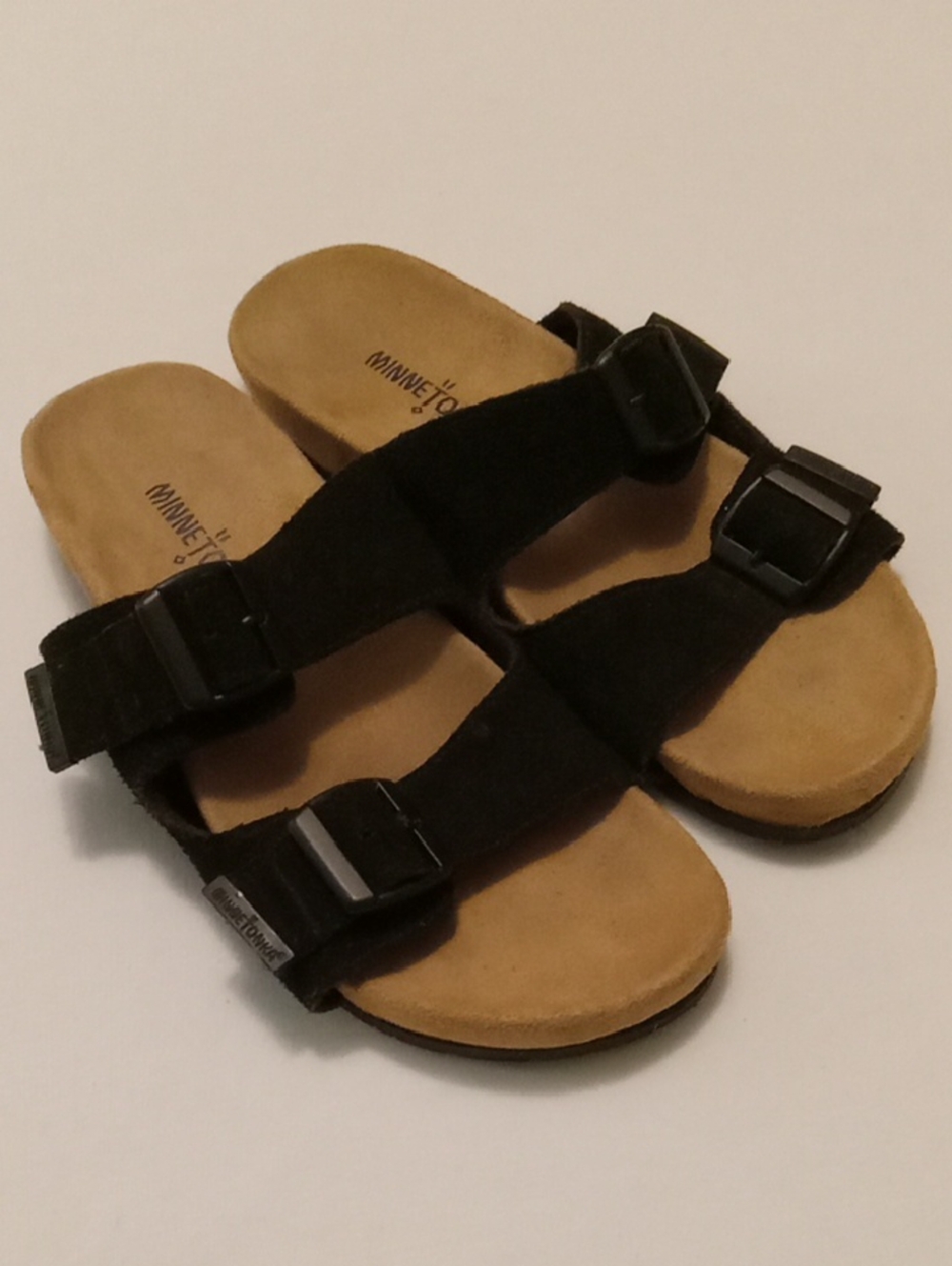 Minnetonka Suede Buckle Slide Sandals sz. 7½